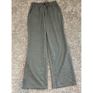 ALISOKER Lounge Pants Wide Leg‎ Drawstring Waist Gray Size L Athleisure